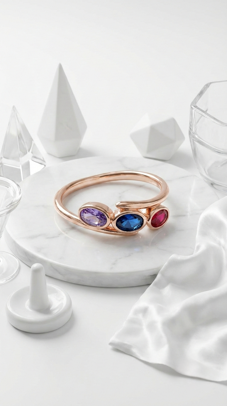 Trivelle Gem Wrap Ring | 925 Sterling Silver