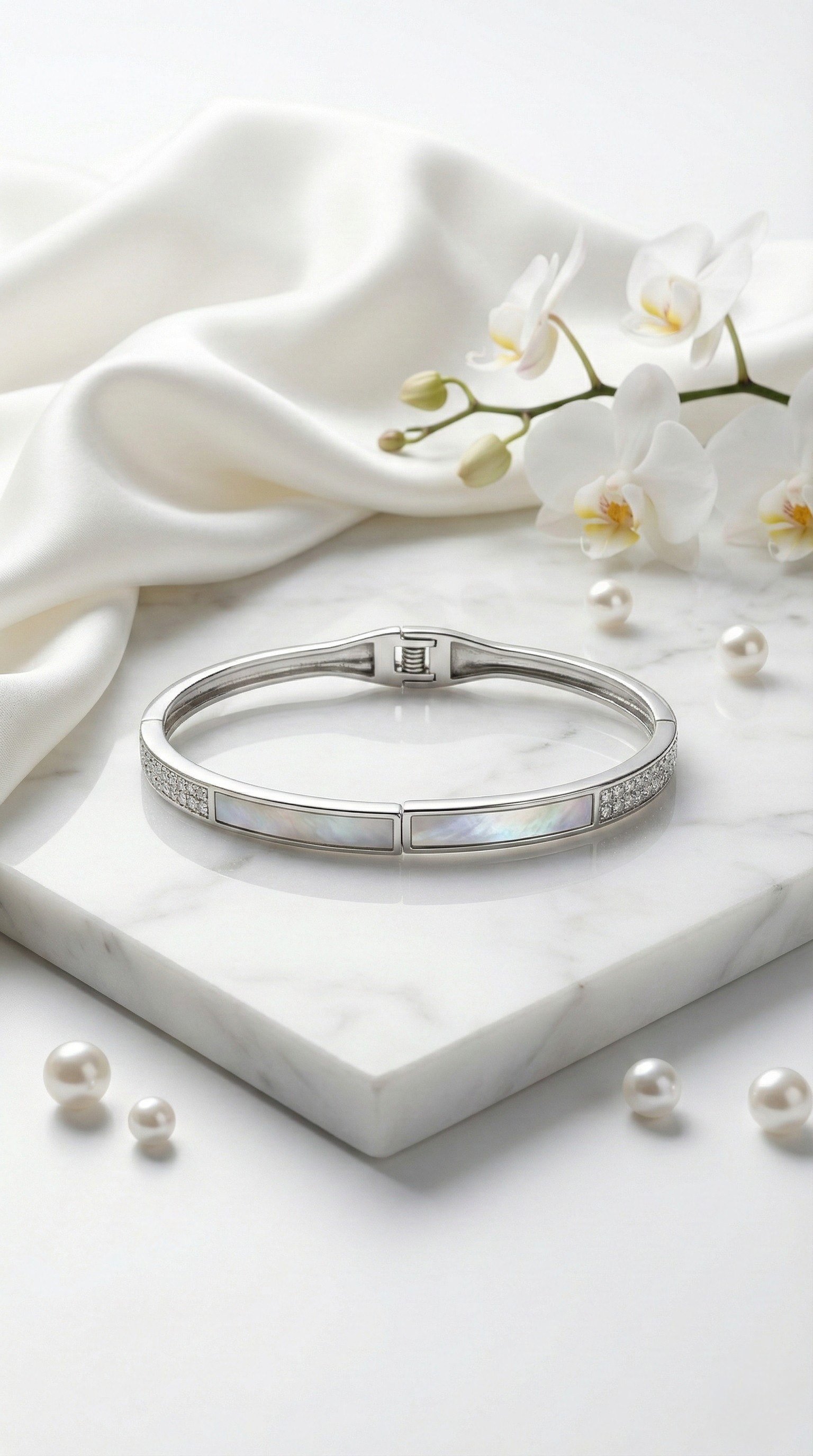 Virelle Pearl Line Kada | 925 Sterling Silver