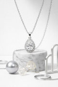Elara Halo Pear Set | 925 Sterling Silver