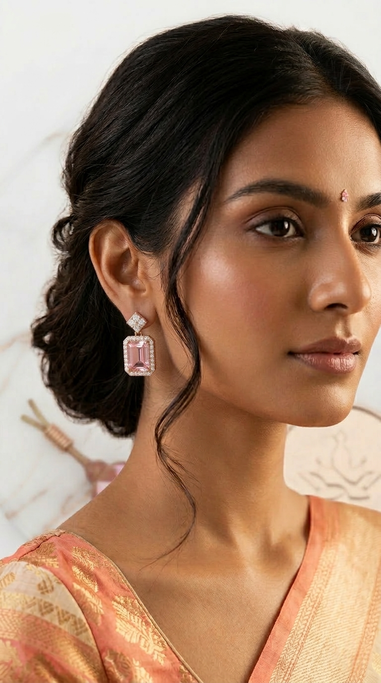 Rose Prism Earrings | 925 Sterling Silver