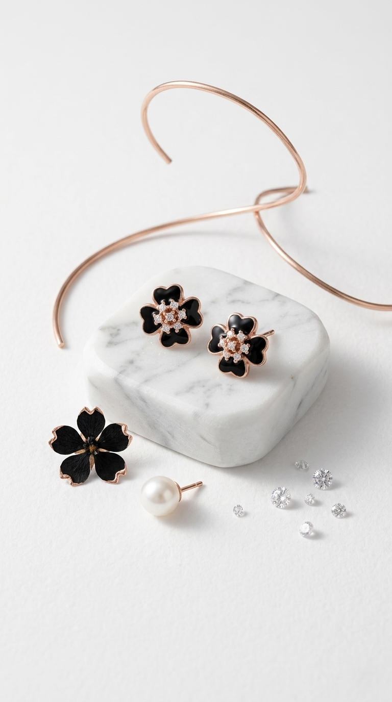 Eclipse Flower Studs | 925 Sterling Silver