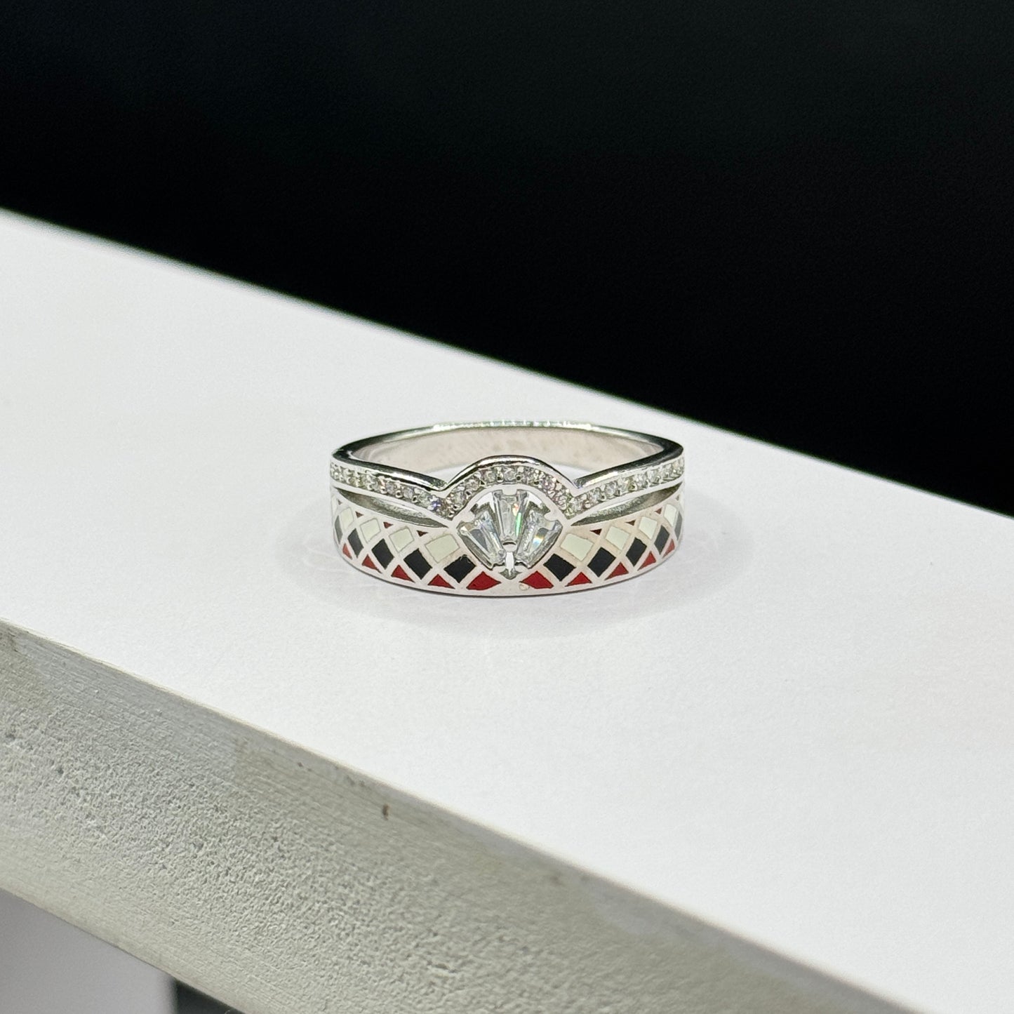 Enamel Embrace Ring
