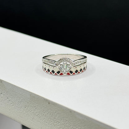 Enamel Embrace Ring