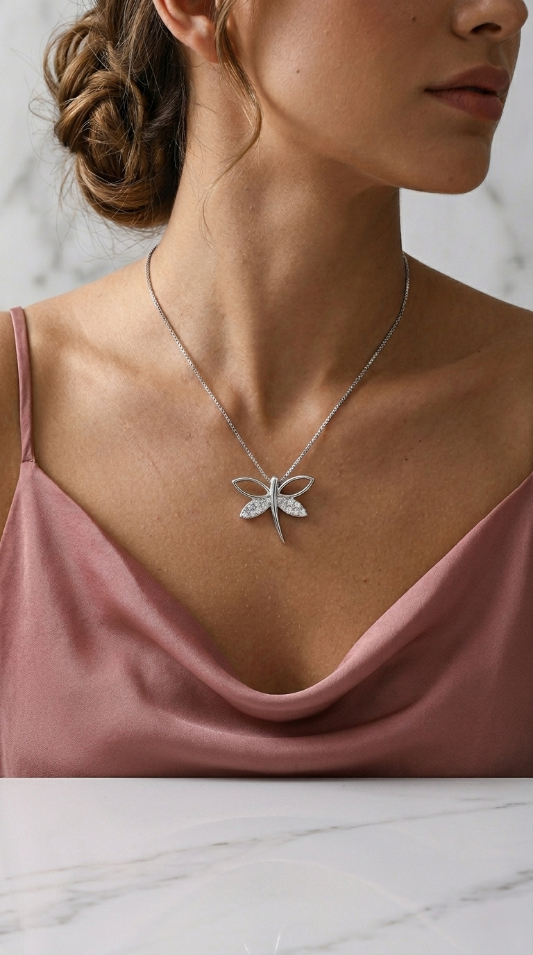 Elowen Dragonfly Pendant | 925 Sterling Silver