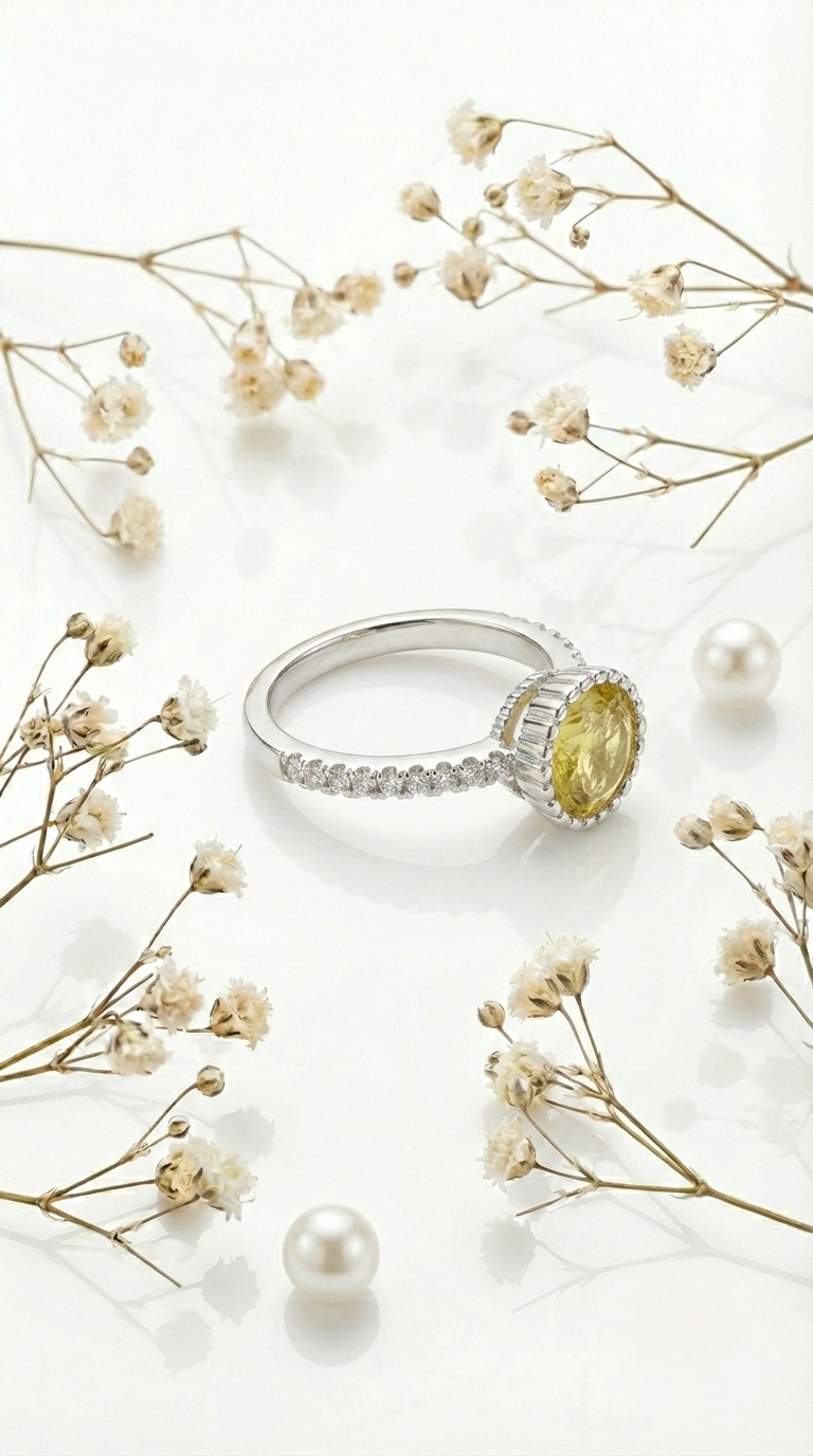 Solenne Citrine Ring | 925 Sterling Silver