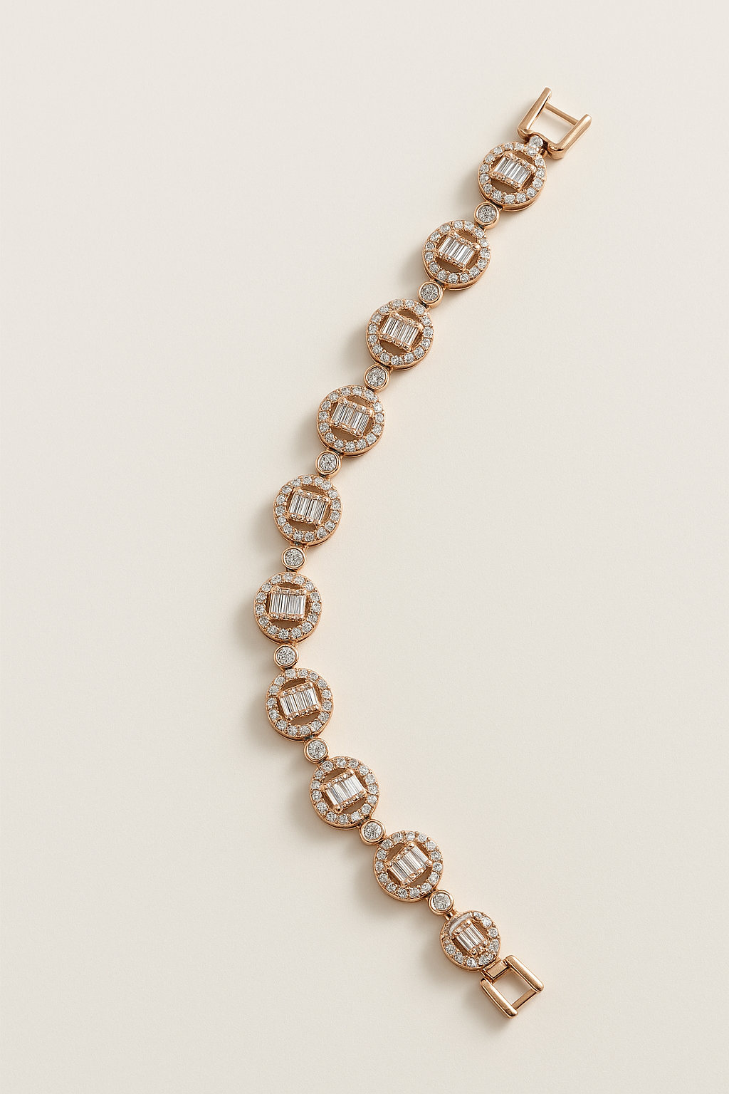 Regalia Baguette Halo Bracelet | 925 Sterling Silver