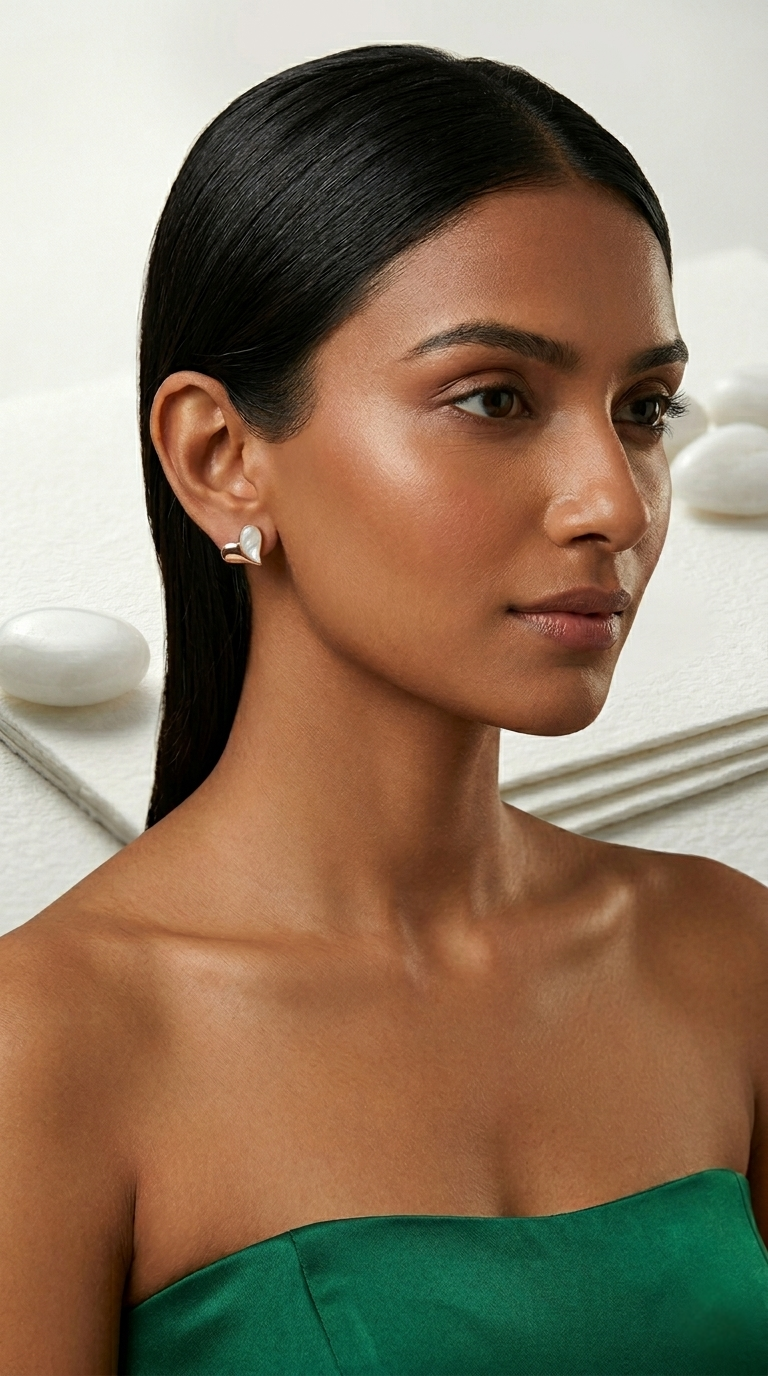 Aeris Heart Stud Earrings | 925 Sterling Silver
