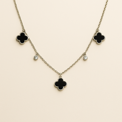 Clover Charm Sterling Silver Necklace