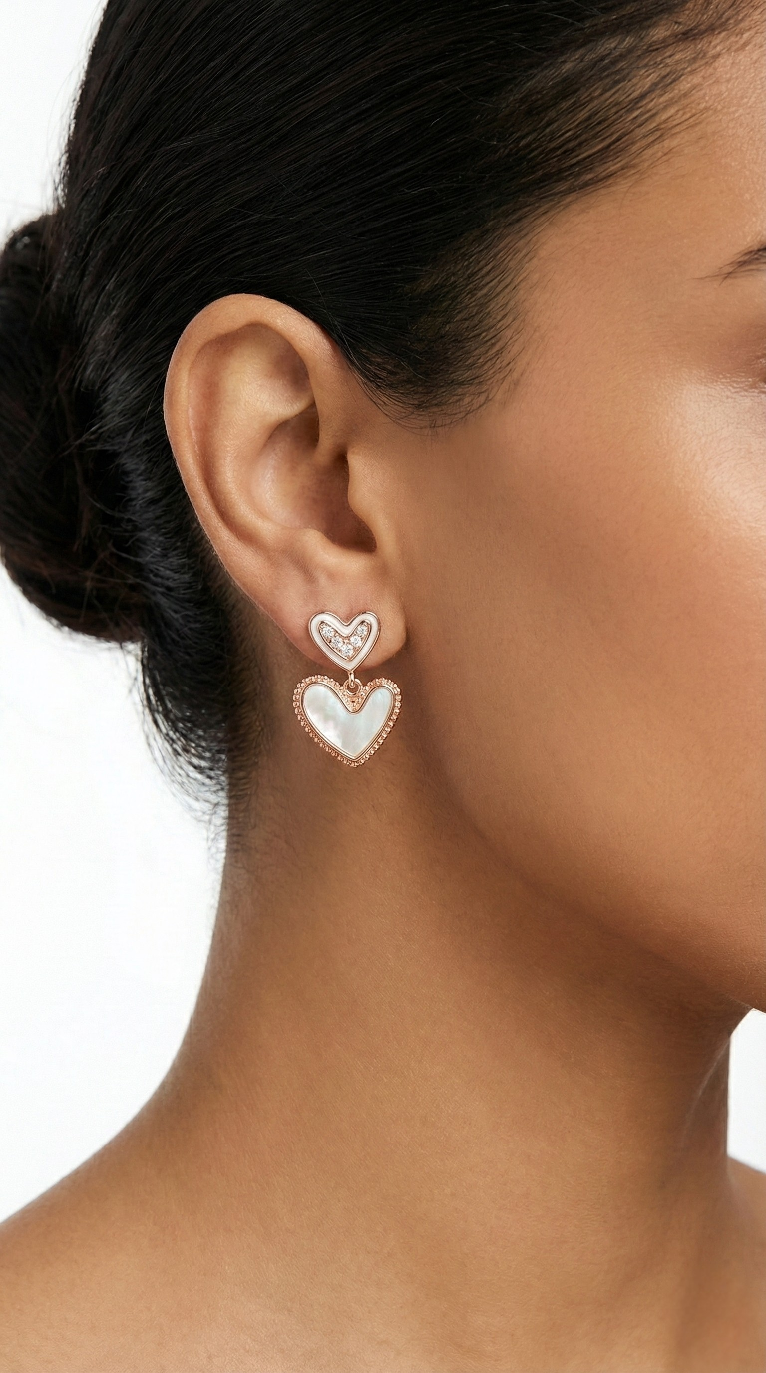 Amore Duet Stud Earrings | 925 Sterling Silver
