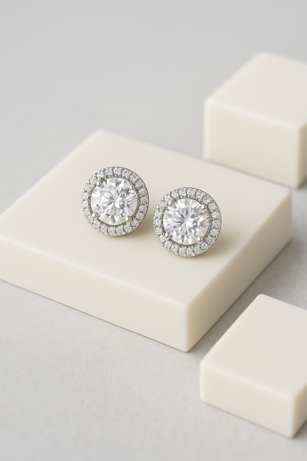 Lumière Frosted Halo Set | 925 Sterling Silver