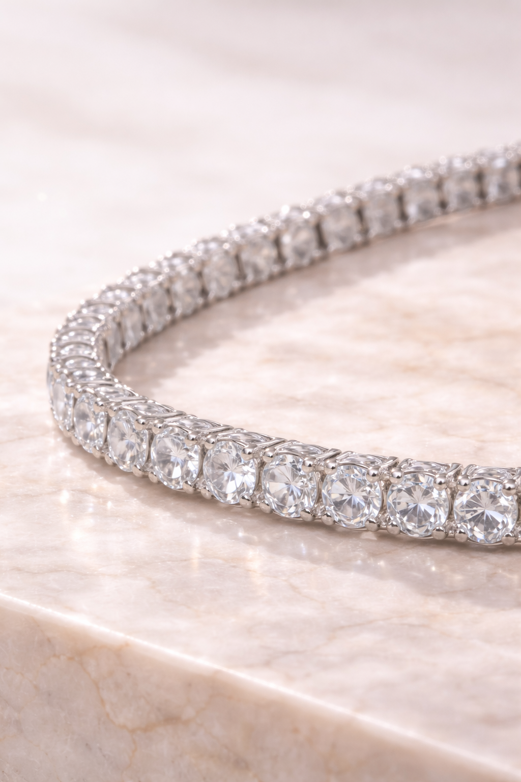 Prism Halo Tennis Bracelet | 925 Sterling Silver