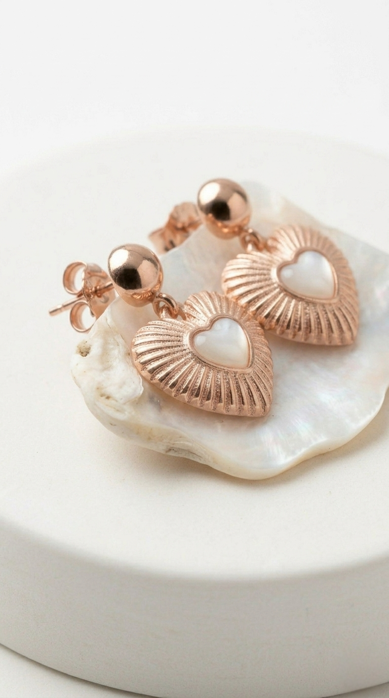 Sorelle Blush Heart Drops | 925 Sterling Silver