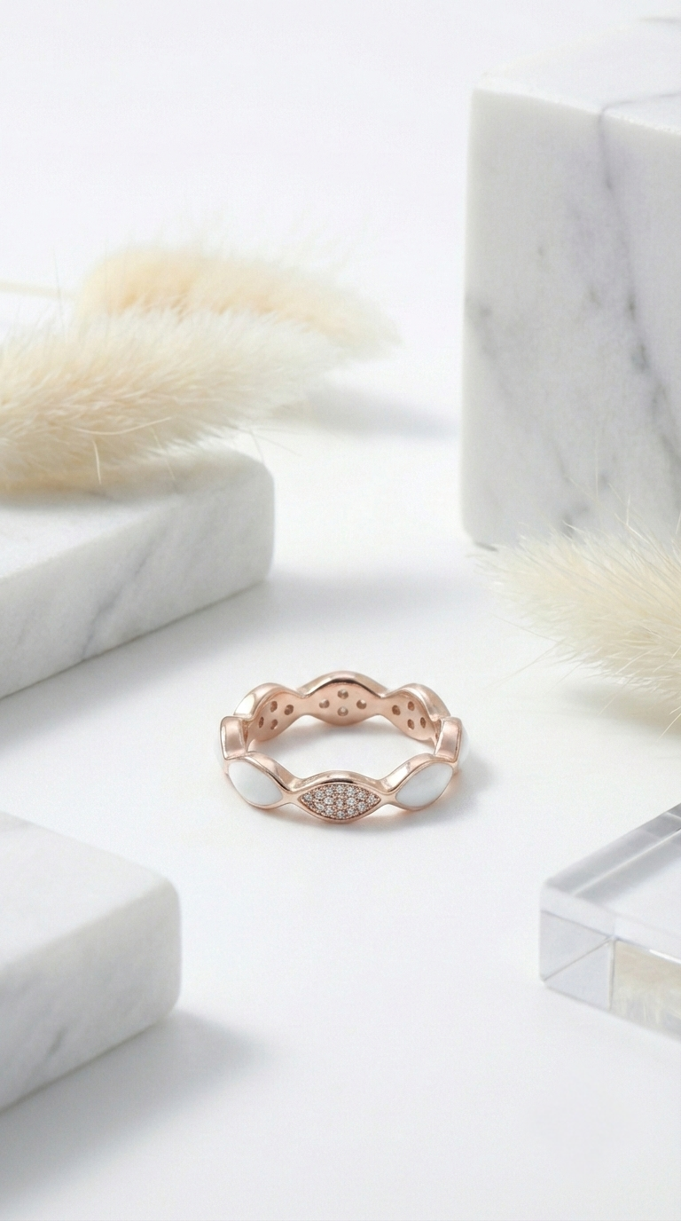 Ivory Link Ring | 925 Sterling Silver