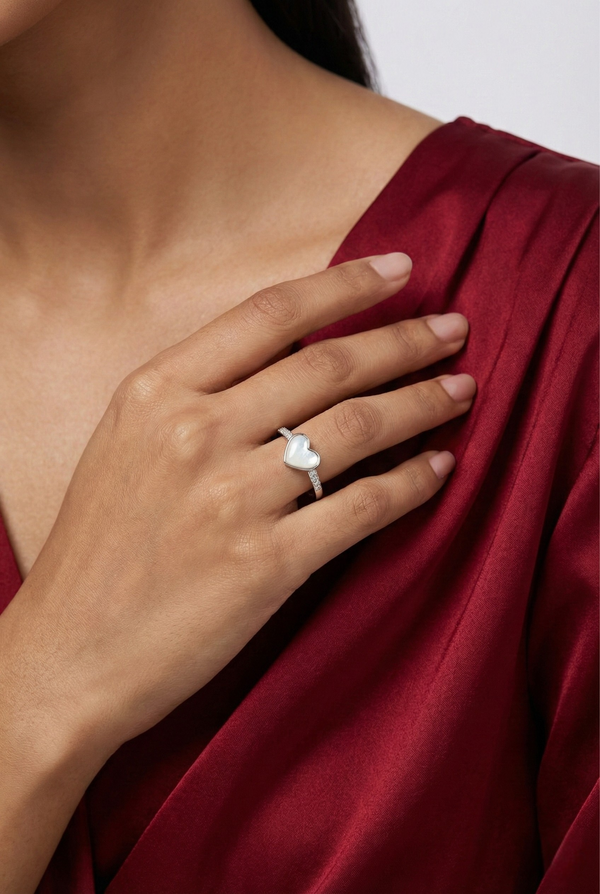 Luna Heart Ring | 925 Sterling Silver