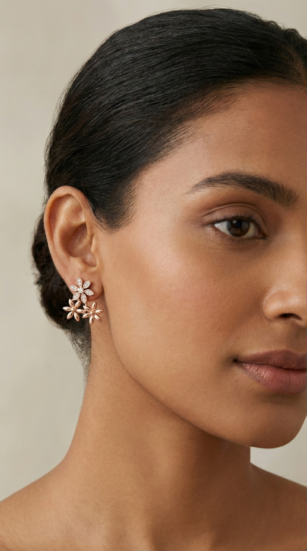 Flora Cascade Stud Earrings | 925 Sterling Silver
