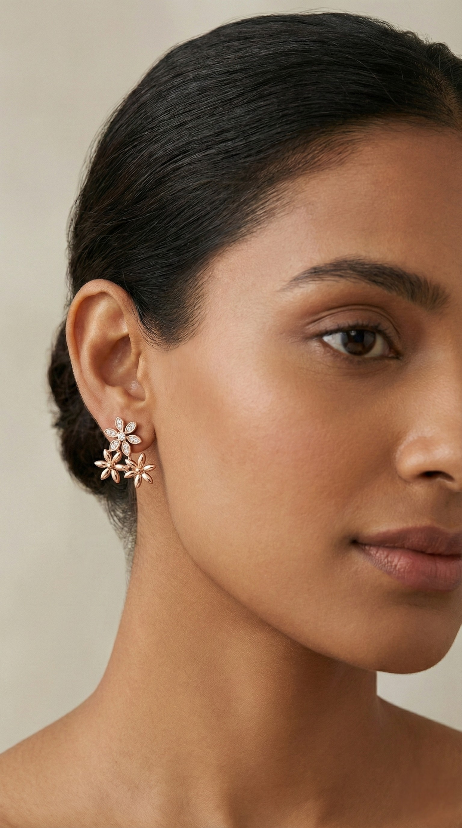 Flora Cascade Stud Earrings | 925 Sterling Silver