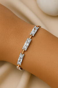 Crystal Cascade Bracelet | 925 Sterling Silver