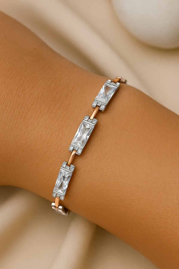 Crystal Cascade Bracelet | 925 Sterling Silver