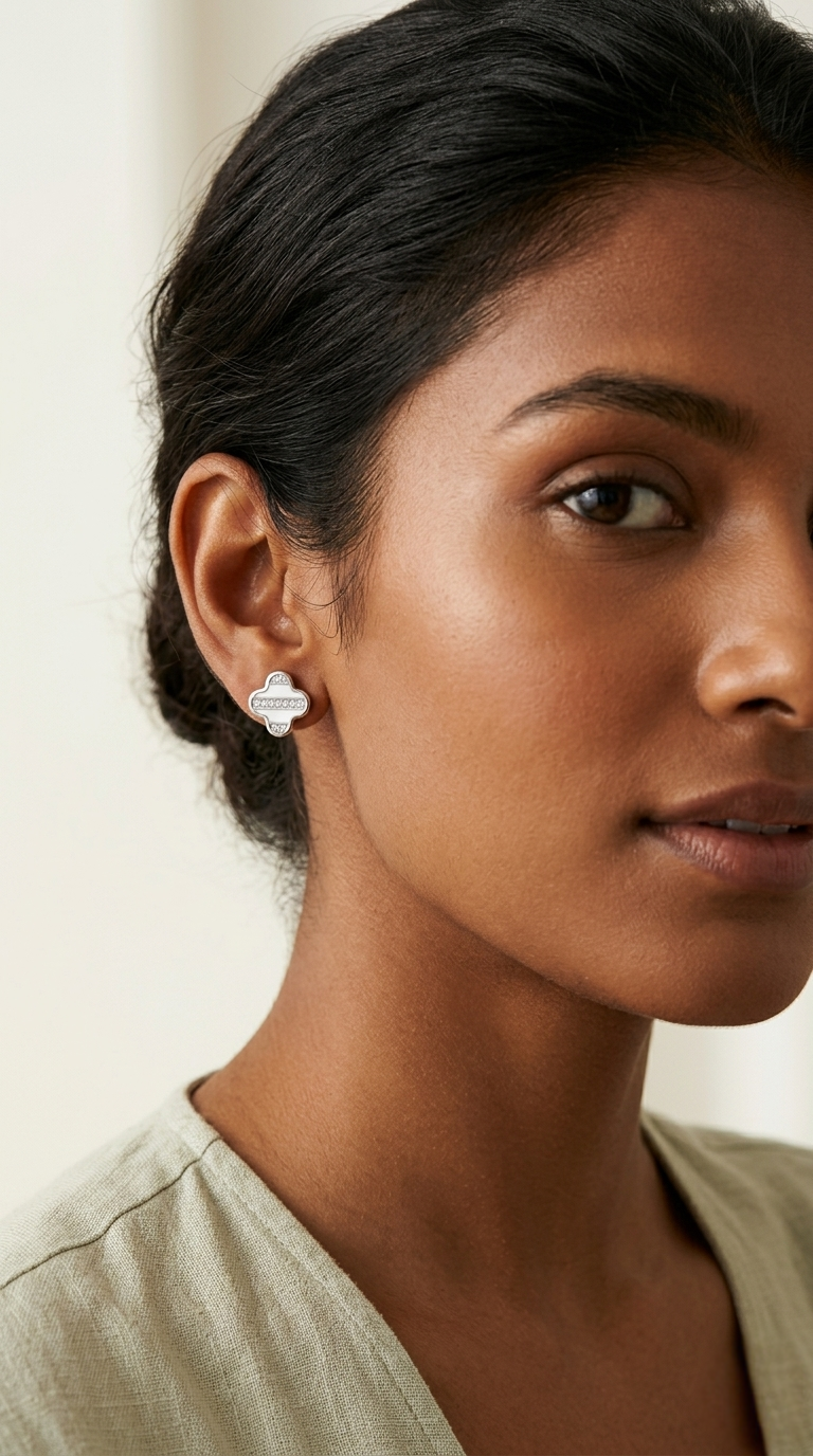 Elyra Quatre Studs | 925 Sterling Silver