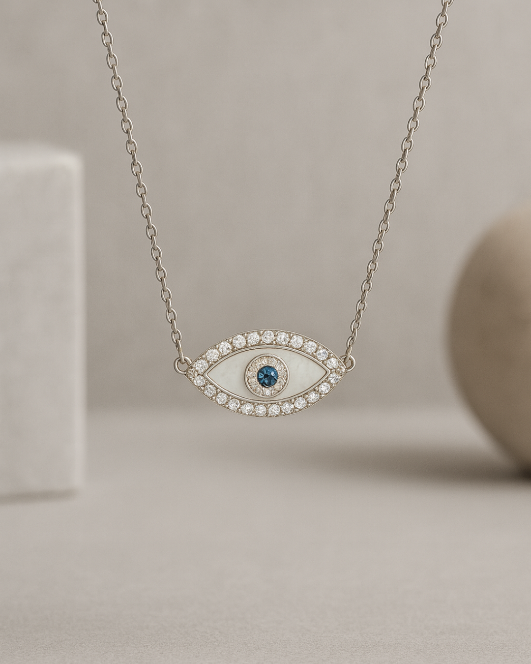 Evil Eye Sterling Silver Necklace