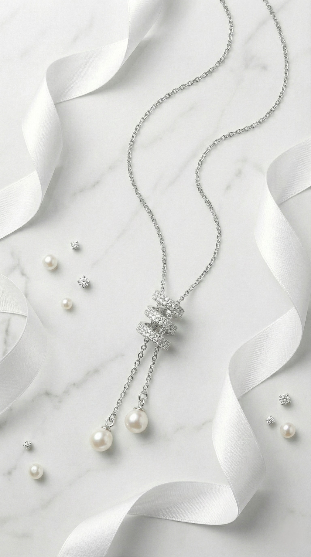 Lustre Drop Necklace | 925 Sterling Silver