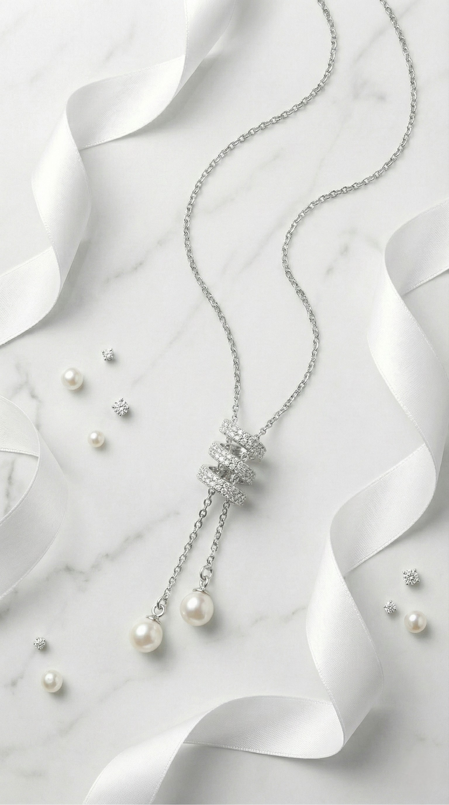 Lustre Drop Necklace | 925 Sterling Silver