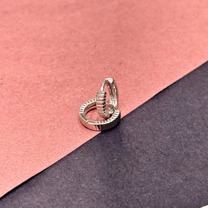 Ribbed Huggie Hoop Earrings