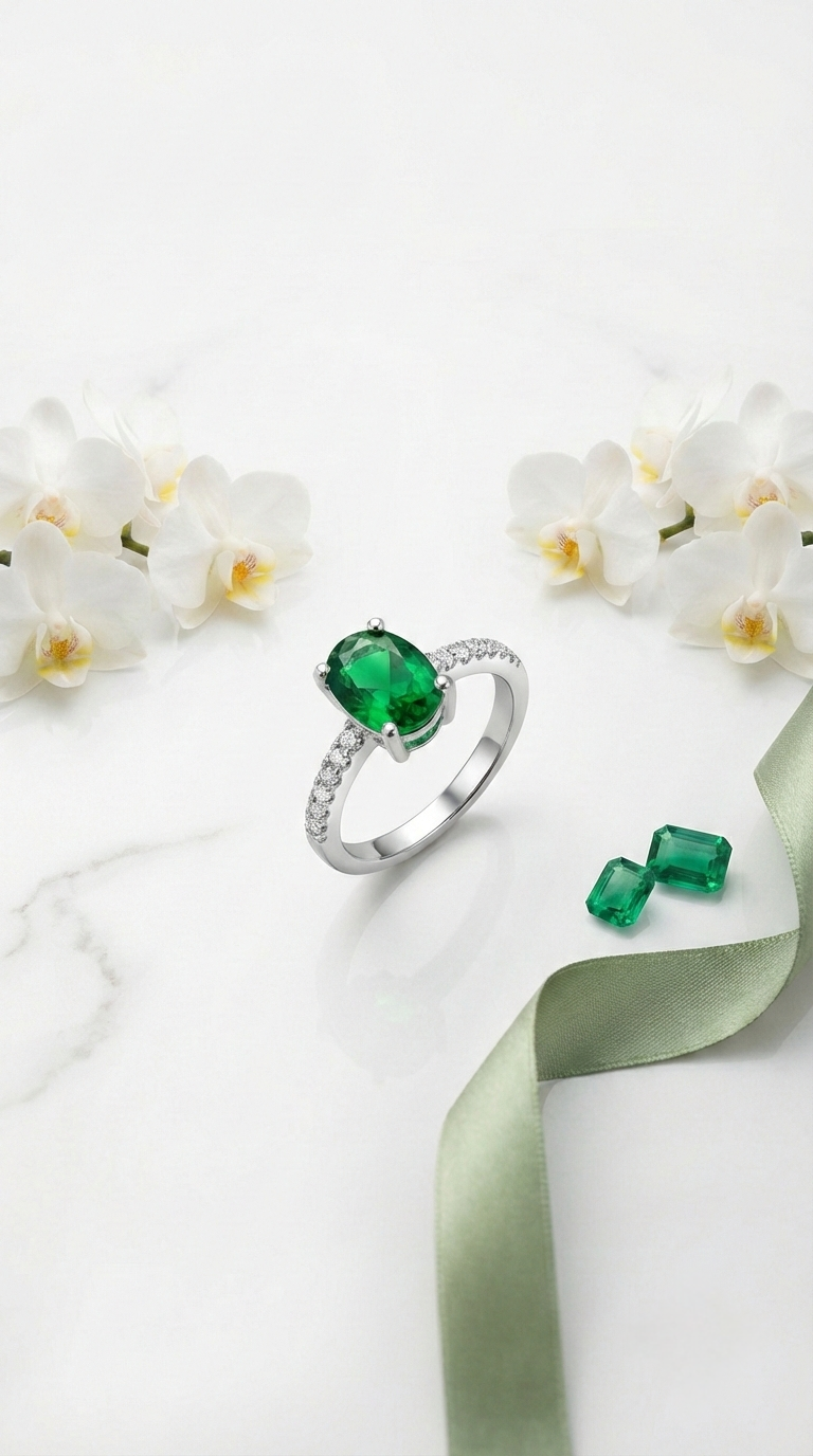 Aurelle Verde Classic Ring | 925 Sterling Silver