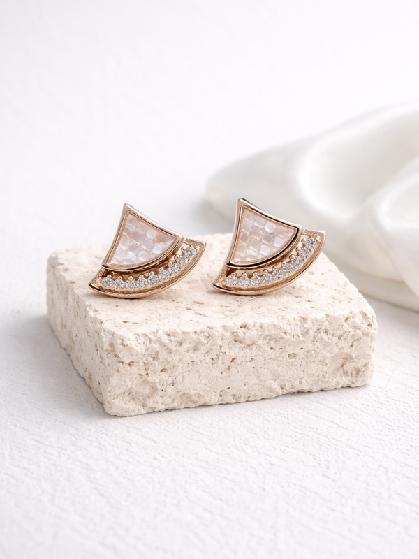 Rosetta Curve Studs Earring | 925 Sterling Silver