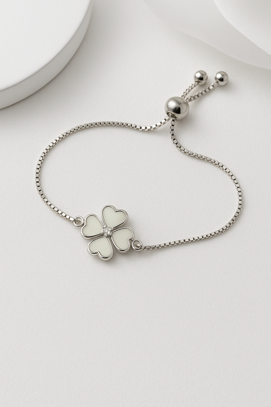 Ivory Clover Bracelet | 925 Sterling Silver