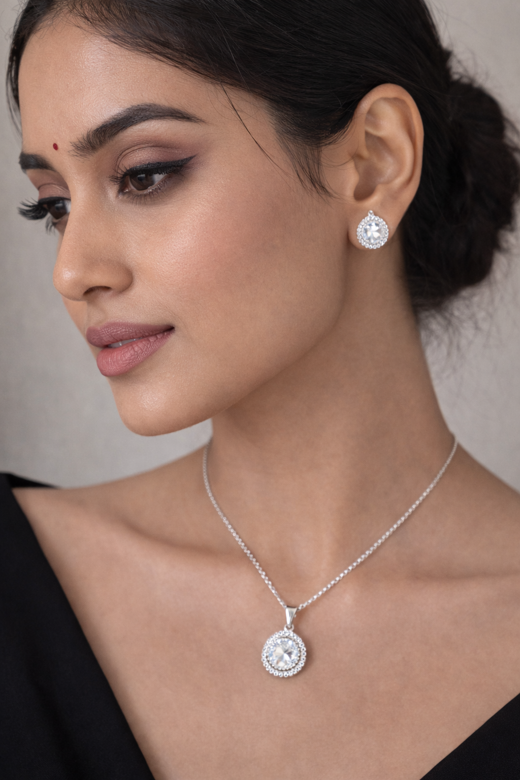 Évara Halo Glow Set | 925 Sterling Silver