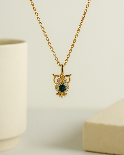 Owl Spark Necklace Sterling Silver