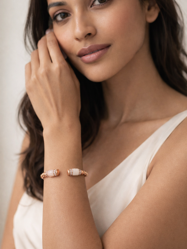 Élan MOP Torque Cuff Kada | 925 Sterling Silver