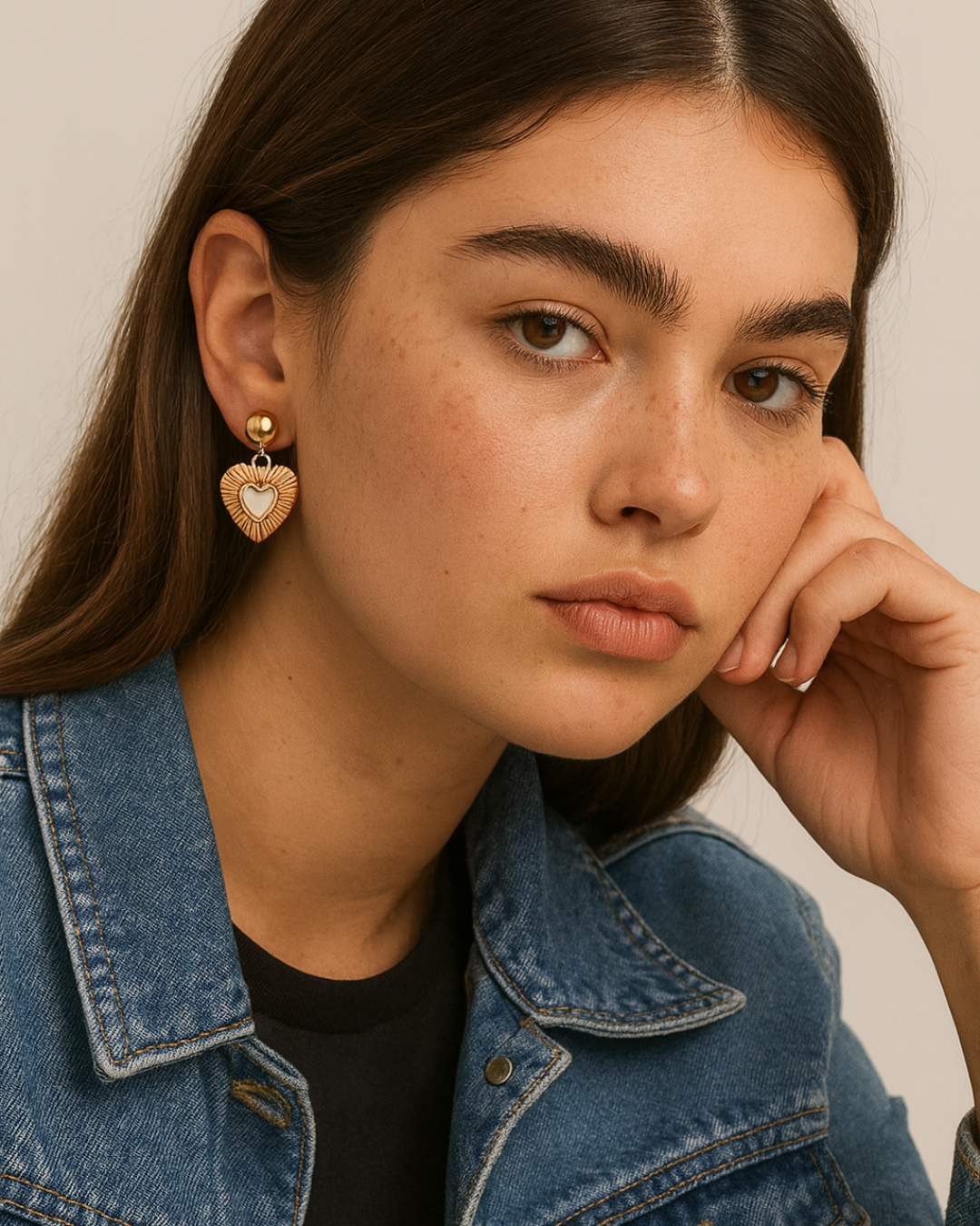 Amora Heart Earrings Sterling Silver