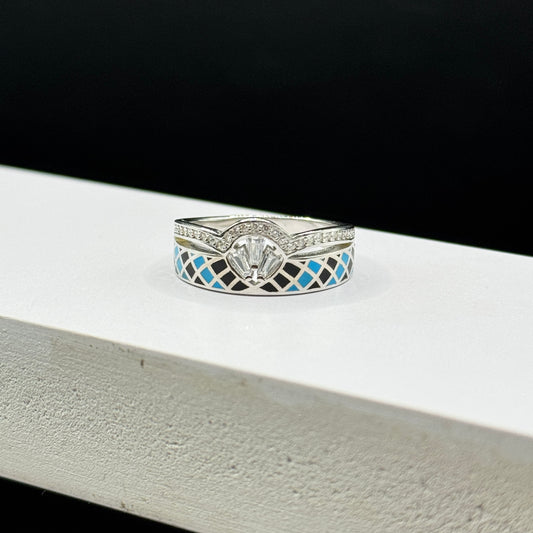 Azure Borealis Ring