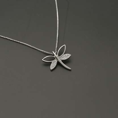 Silver Dragonfly Necklace