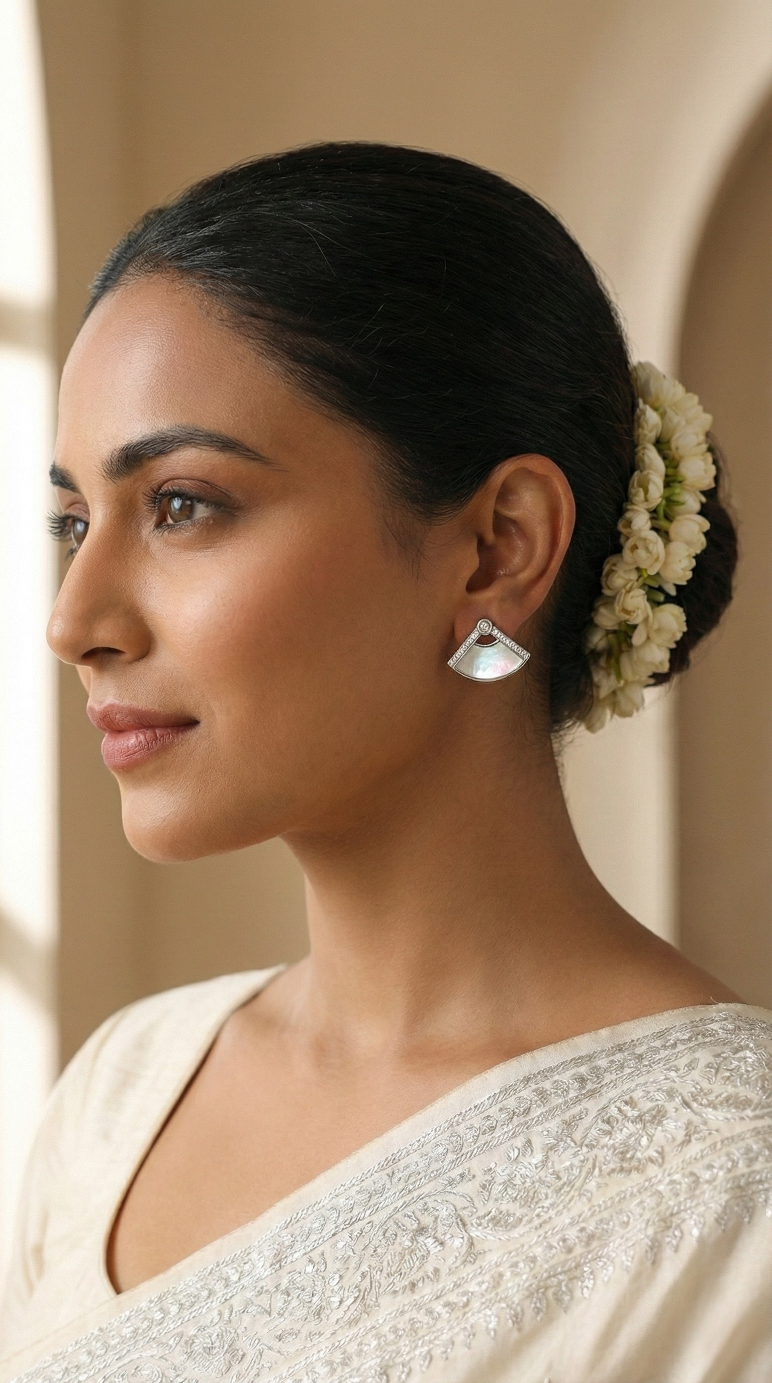 Véra Fan Stud Earrings | 925 Sterling Silver