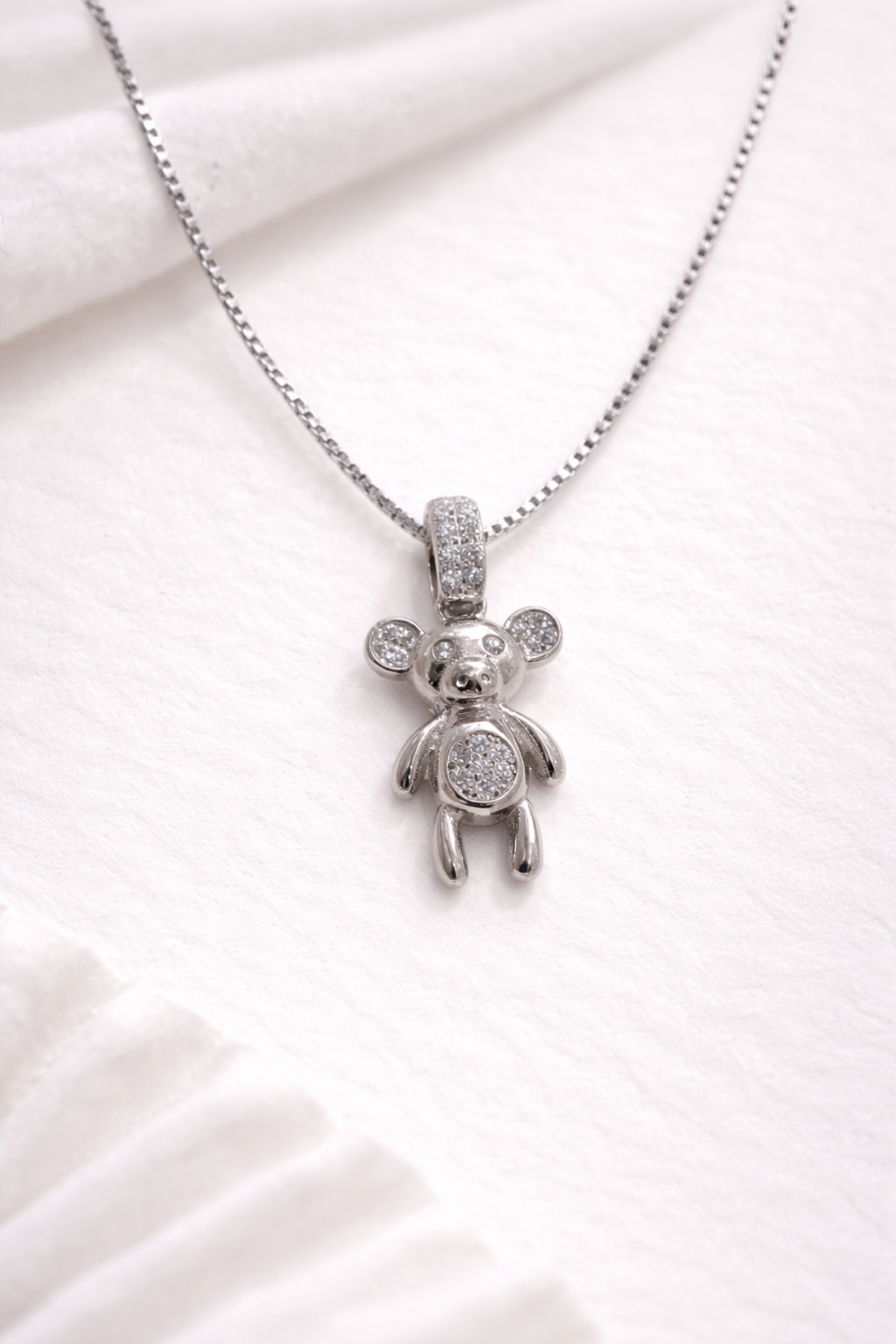 Cheri Teddy Pendant Necklace | 925 Silver