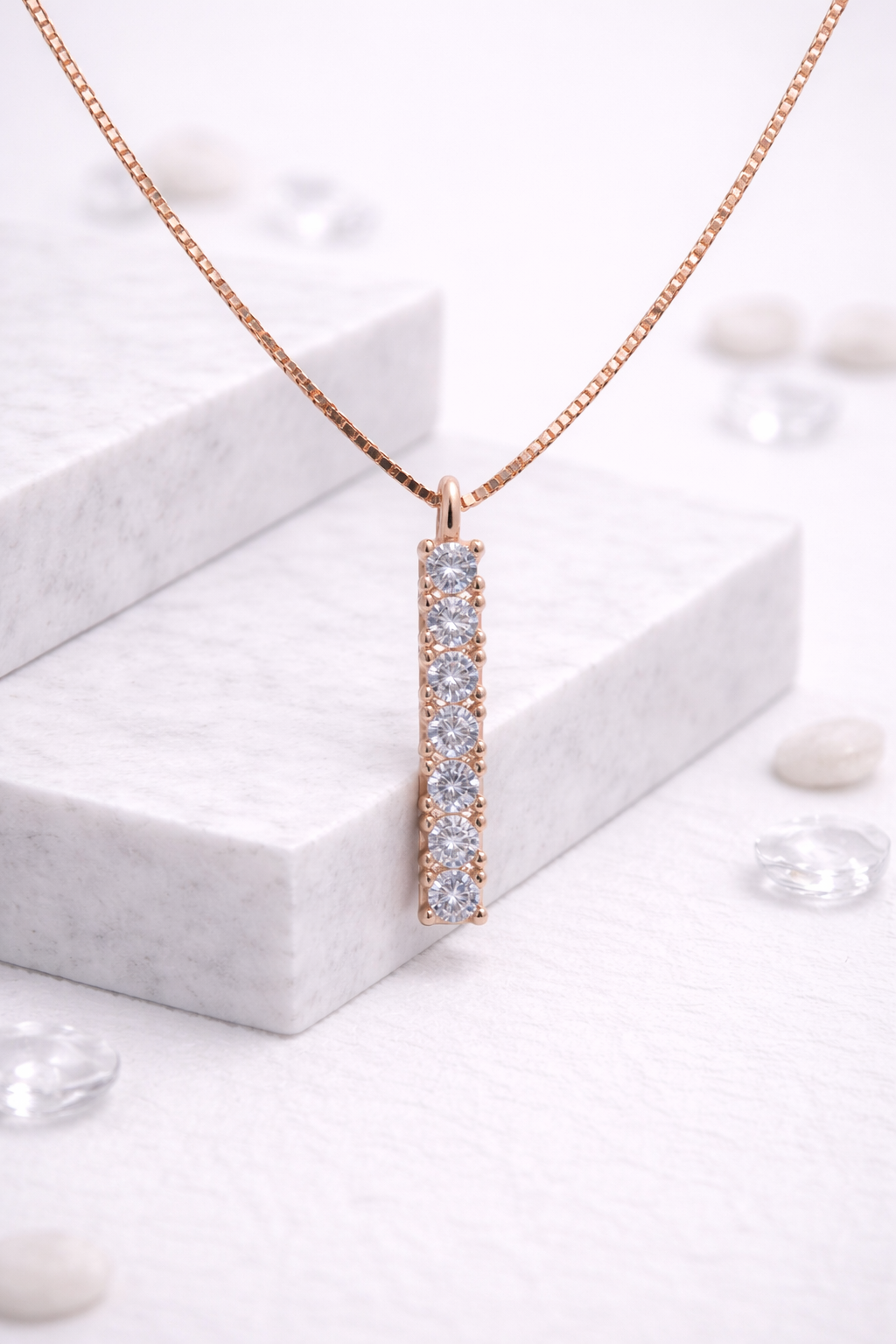 Aurora Bar Pendant Necklace | 925 Sterling Silver