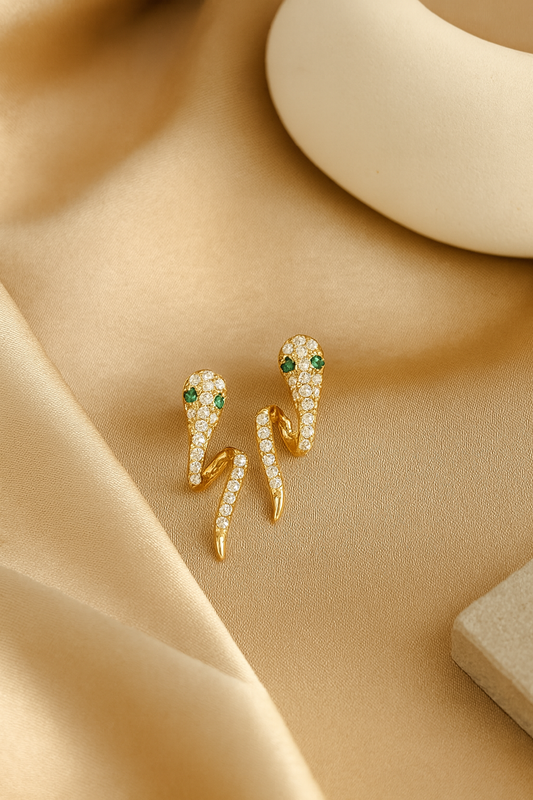 Serpentina Pave Earrings Sterling Silver