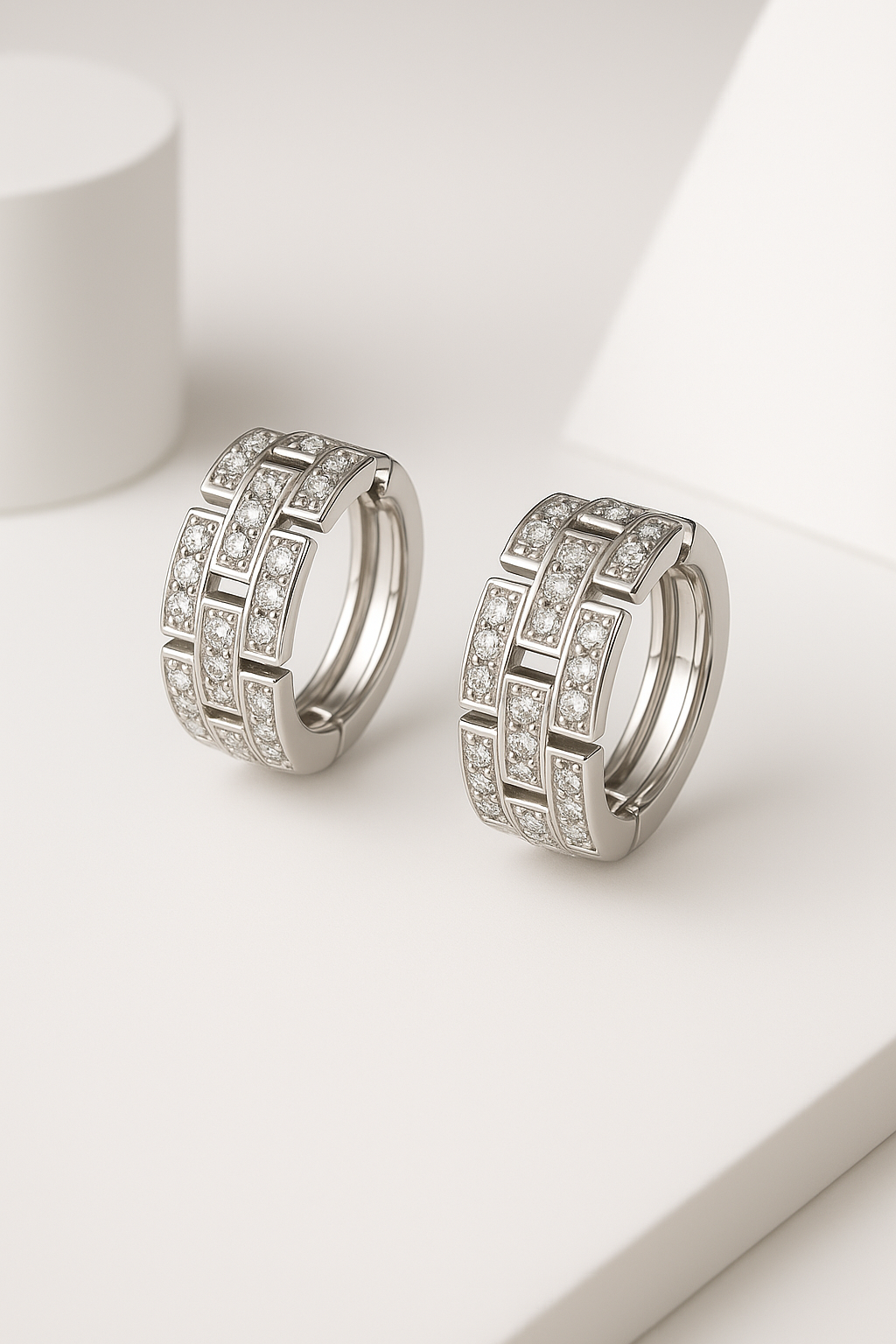 The Milano Pavé Huggie Earrings | 925 Sterling Silver