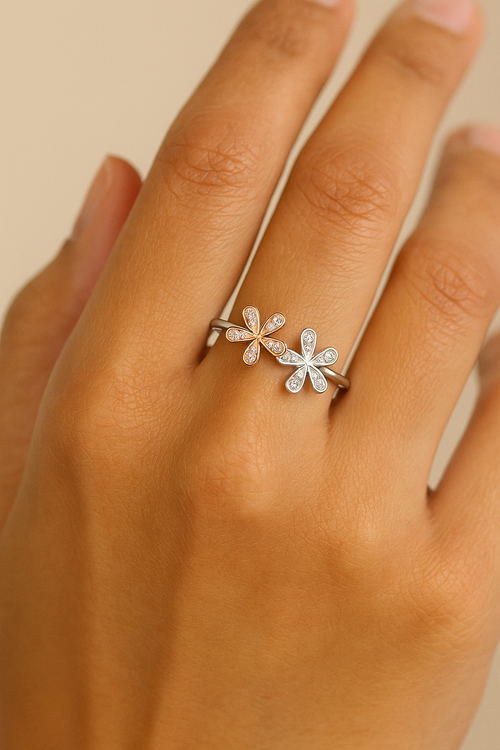 Two Tone Bloom Ring