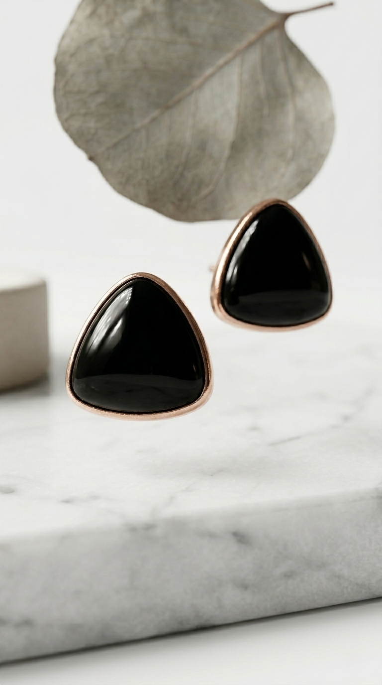 Noiré Triangle Studs | 925 Sterling Silver