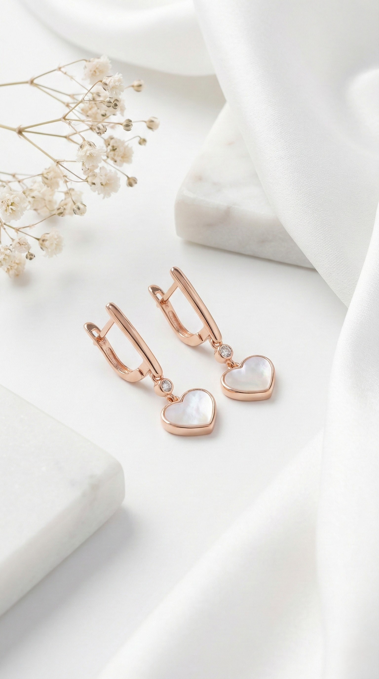 Cœur Lumi Drop Earrings | 925 Sterling Silver