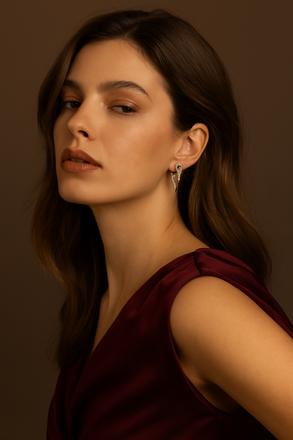 Serpentina Pave Earrings Sterling Silver