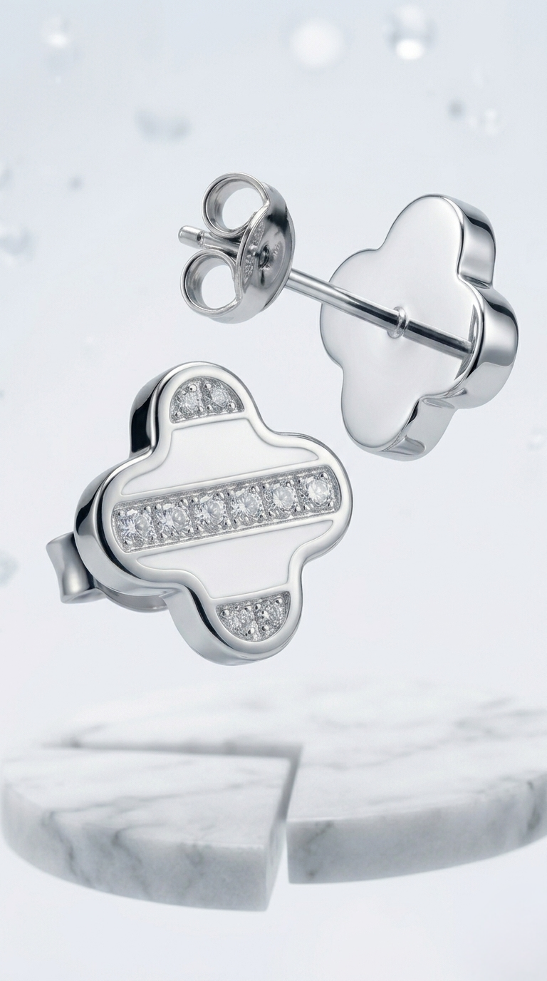 Elyra Quatre Studs | 925 Sterling Silver