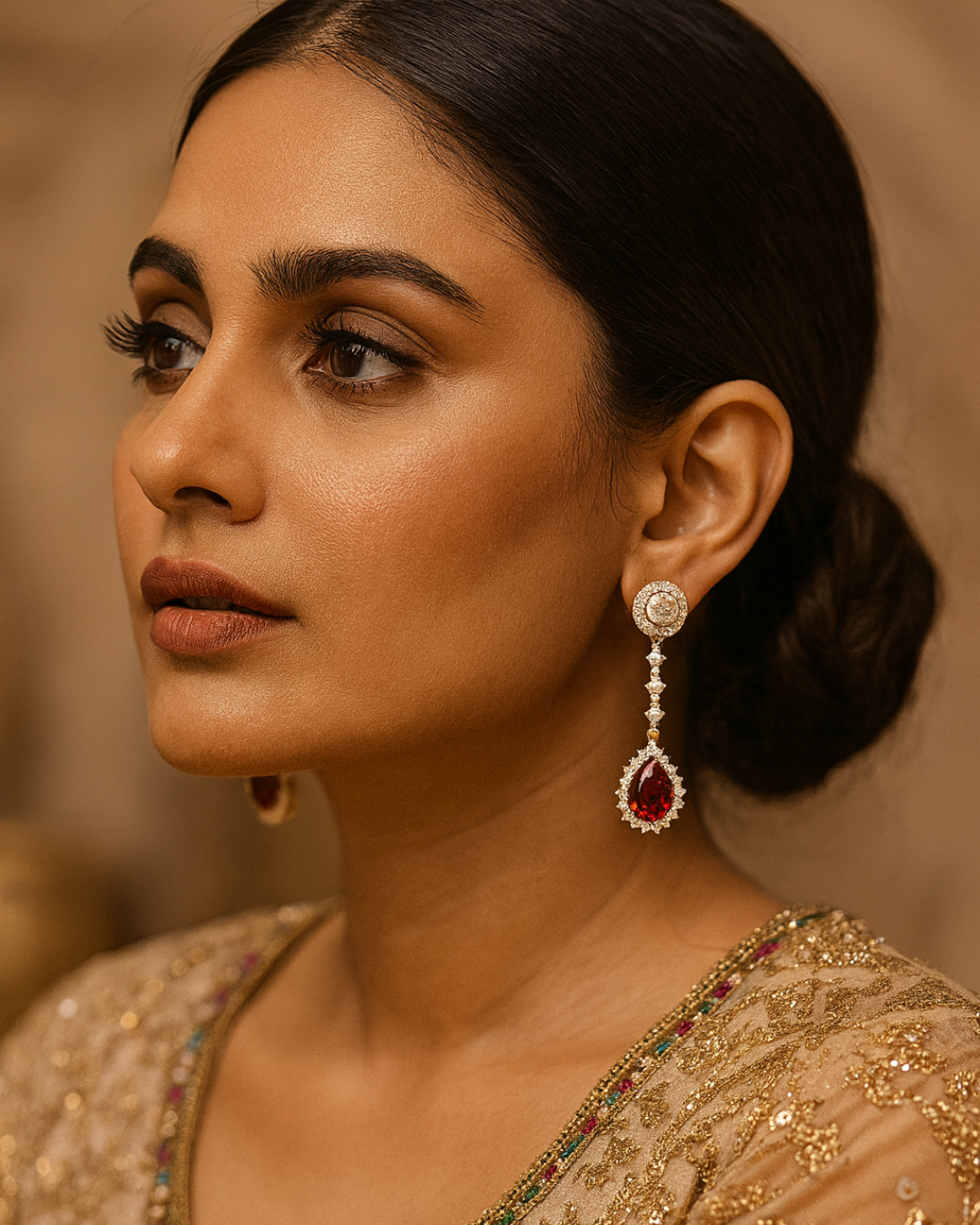 The Scarlet Statement Earrings - Sterling Silver