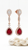 Élaris Ruby Drop Earrings | 925 Sterling Silver