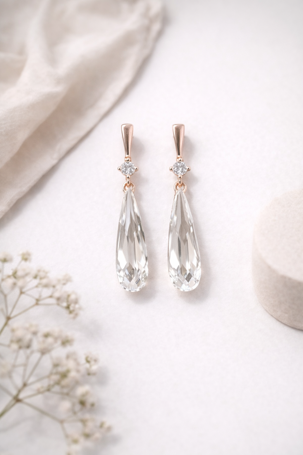Elara Crystal Drop Set | 925 Sterling Silver