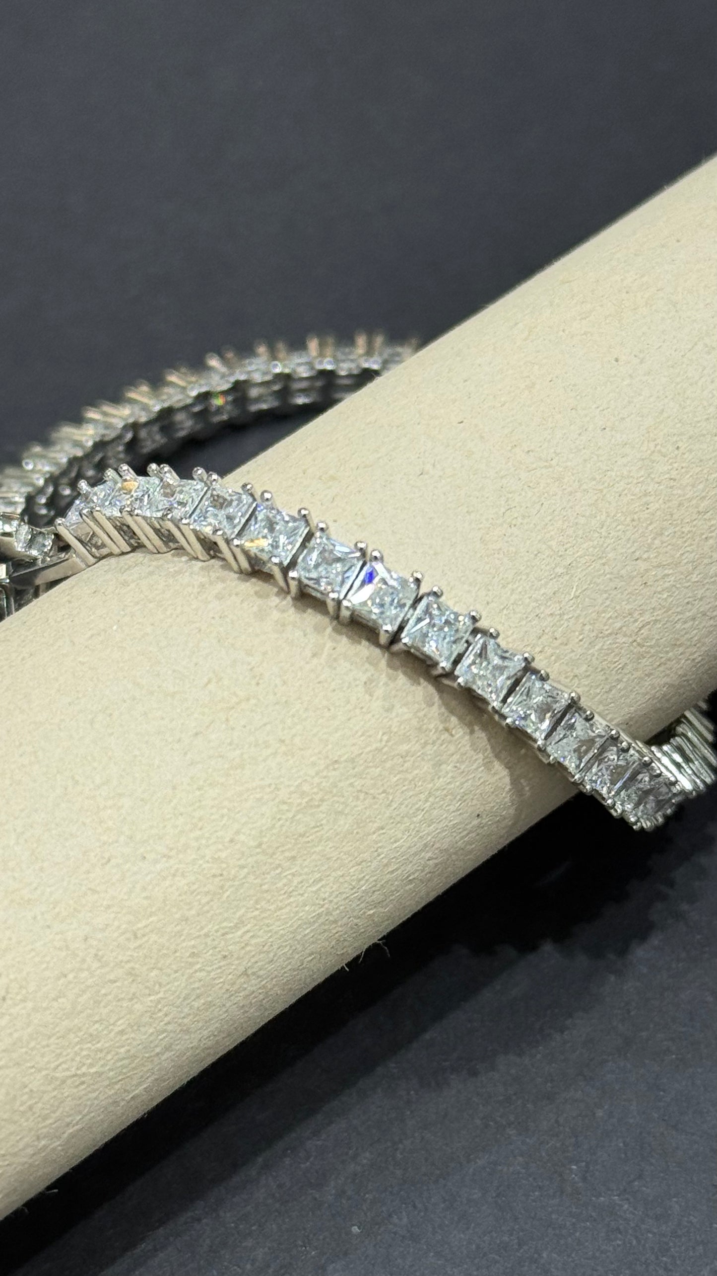 Hexagon Rainbow Tennis Bracelet